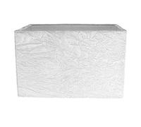 Contemporary and On-Trend Designer Arctic White Crushed Velvet Fabric Rectangular Lamp Shade for Wall Ceiling or Table - 29cm Length Suitable for The Home or Commercial Usage by Happy Homewares