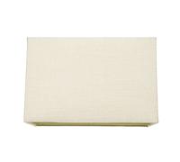 Contemporary and Sleek Cream Linen Fabric Rectangular Lamp Shade 60w Maximum | 30cm Width | for Table Lamp, Wall or Pendant Light Fitting | Inner Cotton Lining by Happy Homewares