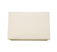 Contemporary and Sleek Cream Linen Fabric Rectangular Lamp Shade 60w Maximum | 30cm Width | for Table Lamp, Wall or Pendant Light Fitting | Inner Cotton Lining by Happy Homewares