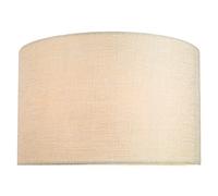Happy Homewares Contemporary and Sleek 14 Inch Cream Linen Fabric Drum Lamp Shade 60w Maximum | 35cm Diameter | for Table/Floor Lamp or Pendant