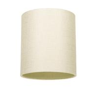 Contemporary and Sleek Cream Linen Fabric Small Cylindrical Lamp Shade 60w Maximum | 16cm Width | for Table Lamp, Wall or Pendant Light Fitting | Inner Cotton Lining by Happy Homewares