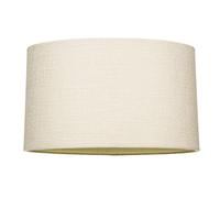 Happy Homewares Contemporary and Sleek Cream Linen Fabric Oval Lamp Shade 60w Maximum | 30cm Width | for Table Lamp, Wall or Pendant Light Fitting | Inner Cotton Lining