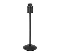 Happy Homewares Contemporary and Sleek Matt Black Metal Table Lamp with Curved Base and Inline Switch Button | 1 x E27 60w Maximum | 35cm High