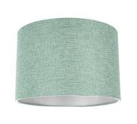 Happy Homewares Contemporary And Sleek Mint Plain Linen Fabric Drum Lamp Shade 60W Maximum