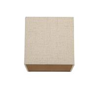 Happy Homewares Contemporary and Sleek Taupe Linen Fabric Small Square Lamp Shade 40w Maximum | 16cm x 16cm | for Table Lamp, Wall or Pendant Light Fitting | Inner Satin Lining