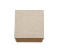 Happy Homewares Contemporary and Sleek Taupe Linen Fabric Small Square Lamp Shade 40w Maximum