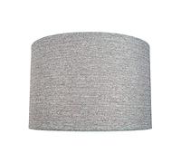 Happy Homewares Contemporary and Stylish 10inch Light Charcoal Grey Linen Fabric Drum Lampshade - 60w Maximum | for Table Lamp or Pendant Rose