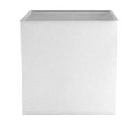 Happy Homewares Contemporary and Stylish Ivory White Linen Fabric Square Lamp Shade for Wall Ceiling or Table - 16cm Length 40w Maximum Suitable for The Home or Commercial Usage