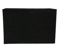 Happy Homewares Contemporary and Stylish Jet Black Linen Fabric Rectangular Lamp Shade for Wall Ceiling or Table - 29cm Length 60w Maximum Suitable for The Home or Commercial Usage