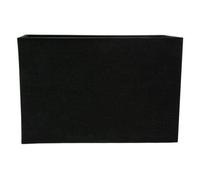 Contemporary and Stylish Jet Black Linen Fabric Rectangular Lamp Shade for Wall Ceiling or Table - 29cm Length 60w Maximum Suitable for The Home or Commercial Usage by Happy Homewares