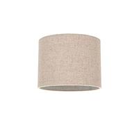Happy Homewares Contemporary and Stylish Natural Linen 8" Drum Lamp Shade in Oatmeal | 40watt Maximum | 15cm x 20cm