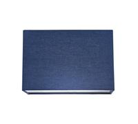 Happy Homewares Contemporary and Stylish Navy Midnight Blue Linen Fabric Rectangular Lamp Shade
