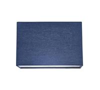 Happy Homewares Contemporary and Stylish Navy Midnight Blue Linen Fabric Rectangular Lamp Shade for Wall Ceiling or Table - 29cm Length 60w Maximum Suitable for The Home or Business