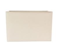 Contemporary and Stylish Soft Cream Linen Fabric Rectangular Lamp Shade for Wall Ceiling or Table - 29cm Length 60w Maximum Suitable for The Home or Commercial Usage by Happy Homewares