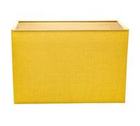 Contemporary and Stylish Mustard/Ochre Linen Fabric Rectangular Lamp Shade for Wall Ceiling or Table - 29cm Length 60w Maximum Suitable for The Home or Commercial Usage by Happy Homewares