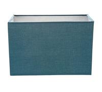 Contemporary and Stylish Vivid Teal Linen Fabric Rectangular Lamp Shade for Wall Ceiling or Table - 29cm Length 60w Maximum Suitable for The Home or Commercial Usage by Happy Homewares