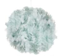 Contemporary and Unique Large Duck Egg Real Feather Decorated Pendant Light Shade - 40cm Diameter & 40watt Maximum - Beautiful Statement Piece by Happy Homewares