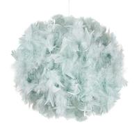 Happy Homewares Contemporary and Unique Large Duck Egg Real Feather Decorated Pendant Light Shade - 40cm Diameter & 40watt Maximum - Beautiful Statement Piece