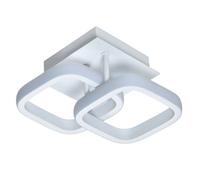 Happy Homewares Contemporary Compact Double Head 40W Led Ceiling Light Fitting In Matt White