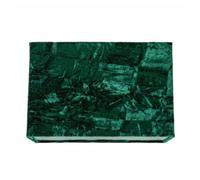 Happy Homewares Contemporary Designer Forest Green Crushed Velvet Fabric Rectangular Lamp Shade