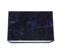 Modern and On-Trend Designer Deep Navy Midnight Blue Crushed Velvet Fabric Rectangular Lamp Shade for Wall Ceiling or Table - 29cm Length Suitable for The Home or Commercial Usage by Happy Homewares