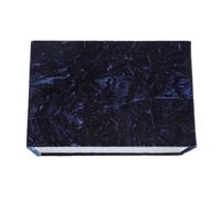 Modern and On-Trend Designer Deep Navy Midnight Blue Crushed Velvet Fabric Rectangular Lamp Shade for Wall Ceiling or Table - 29cm Length Suitable for The Home or Commercial Usage by Happy Homewares