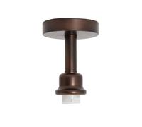 Happy Homewares Contemporary Designer Short Semi Flush Matt Bronze Plated Ceiling Rose | 1 x 60w E27 | Perfect for Low Ceilings