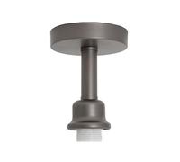 Happy Homewares Contemporary Designer Short Semi Flush Matte Pearl Grey Ceiling Rose Light | 1 x 60w E27 | Perfect for Low Ceilings