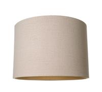 Happy Homewares Contemporary & Elegant Textured Linen Fabric Lamp Shade in Taupe | Size: 12 inches Happy Homewares Taupe 12 inches