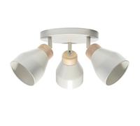 Happy Homewares Contemporary Scandinavian Designed Triple Spot Ceiling Light In Muted Dove Grey