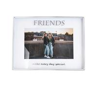 Contemporary Silver Plated Friends 4x6 Picture Frame for Wall or Table Happy Homewares Silver One Size