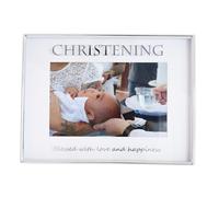 Silver Christening 4x6 Picture Frame for Wall or Table Use Happy Homewares Silver One Size