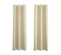 Cream Eyelet Curtains - Thermal Blackout Curtains - 66 x 84 Inch Drop - 2 Panel, Cream