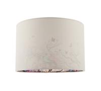 Happy Homewares Cream Linen Fabric Lamp Shade with Inner Cotton Colourful Floral Print