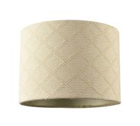 Happy Homewares Cream Shabby Chic Lamp Shade in Textured Jacquard Cotton Fabric