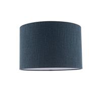 Happy Homewares Dark Navy Blue Textured Linen Fabric Lamp Shade With Cotton Lining