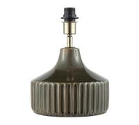 Happy Homewares Traditional Deep Forest Green Ceramic Gloss Table Lamp Base with Antique Brass Lamp Holder | 28cm x 18cm