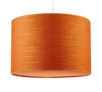 Happy Homewares Desert Sun Orange Textured Linen Pendant Lighting Shade with Diffuser