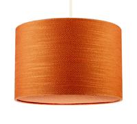 Happy Homewares Desert Sun Orange Textured Linen Pendant Lighting Shade with Diffuser