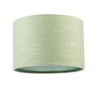 Happy Homewares Designer Bobbled And Textured Linen Lamp Shade In Emerald Mint Green
