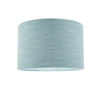 Contemporary Bobbled and Textured Linen Fabric Lamp Shade in Light Duck Egg Blue | 30cm x 20cm | for Ceiling Pendant or Lamp Base by Happy Homewares