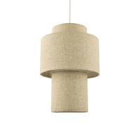 Happy Homewares Designer Natural Oatmeal Beige Linen Triple Level Pendant Light Shade