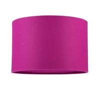 Happy Homewares Designer Raspberry rose Textured Linen Fabric Circular Lamp Shade