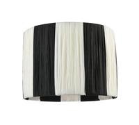 Happy Homewares Designer Two Tone Black and White Folded Pleated Paper Lamp Shade