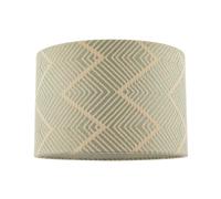 Happy Homewares Duck Egg and Cream Geometric Designer Lamp Shade in Textured Jacquard