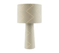 Happy Homewares Duck Egg and Cream Jacquard Zig Zag Lamp with Fabric Shade and Base