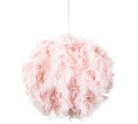 Happy Homewares Eye-Catching and Designer Small Pink Feather Decorated Pendant Lighting Shade