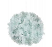 Eye-Catching and Modern Real Natural Duck Egg Blue Feather Decorated Small Pendant Light Shade 40watt Maximum Perfect Statement Piece 25cm Diameter by Happy Homewares