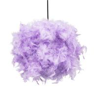 Happy Homewares Eye-Catching and Modern Small Lilac Feather Decorated Pendant Lighting Shade