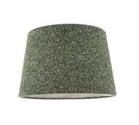 Happy Homewares Forest and Sage Olive Green Textured Wool Fabric Lamp Shade with Satin Cream Inner Lining | for Table or Ceiling Pendant